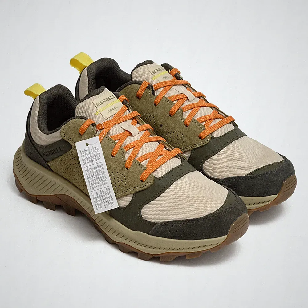 Merrell Tempo Sol Men's Low Top Hiking Shoes Dark Moss Green Suede J038729 NEW