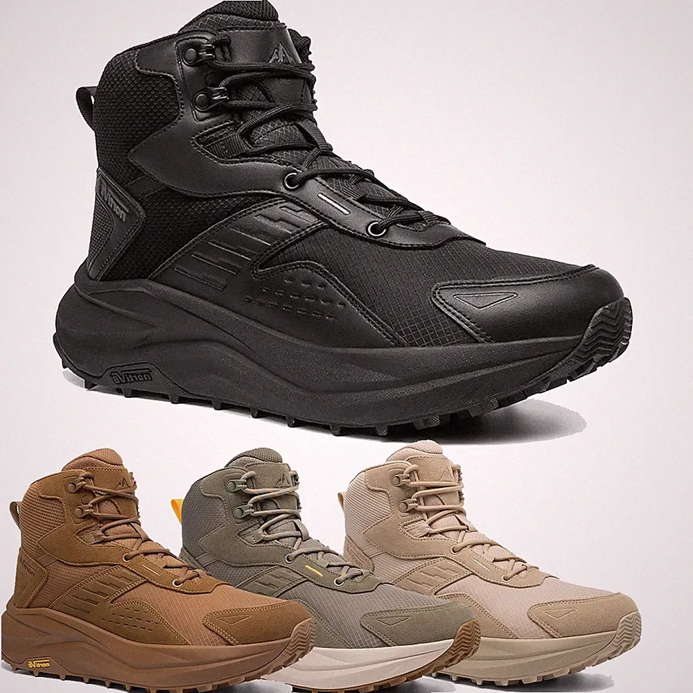 NORTIV 8 Men's Outdoor Hiking Boots Wide Toe Box Waterproof Trekking Shoes
